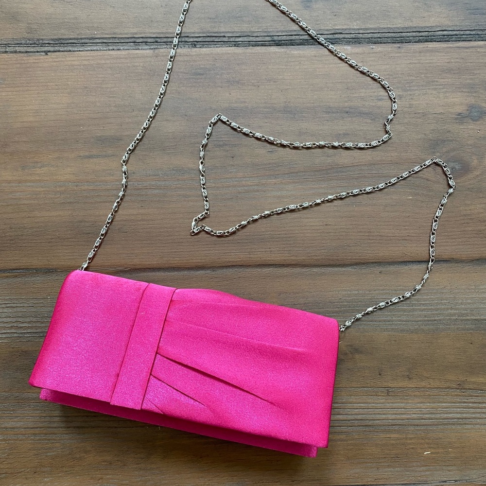 Charming Charlie Hot Neon Pink Cross body Clutch